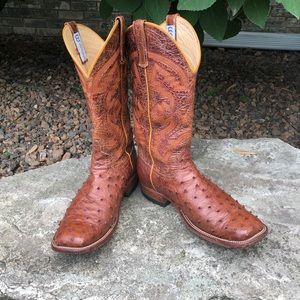 Anderson bean full quill ostrich boots